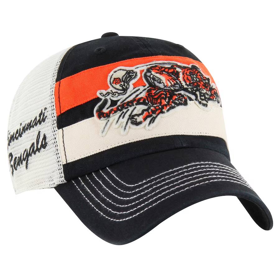 Cincinnati Bengals Jerseys Shop – men8217s 821747 black cincinnati bengals throwback clubhouse boon clean-up trucker adjustable hat Collection for True Fans