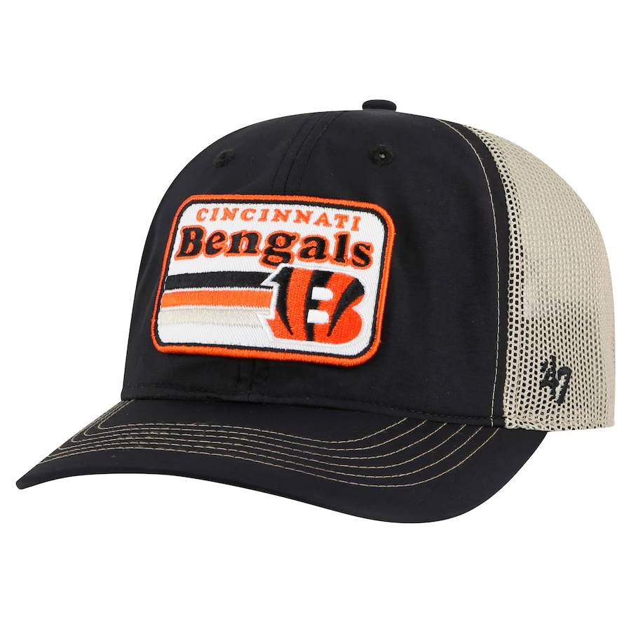 Cincinnati Bengals Jerseys Shop – men8217s 821747 blacknatural cincinnati bengals campscape relaxed trucker adjustable hat Collection for True Fans
