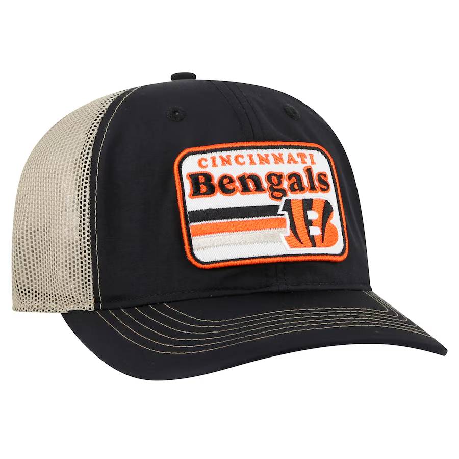 Cincinnati Bengals Jerseys Shop – men8217s 821747 blacknatural cincinnati bengals campscape relaxed trucker adjustable hat Collection for True Fans