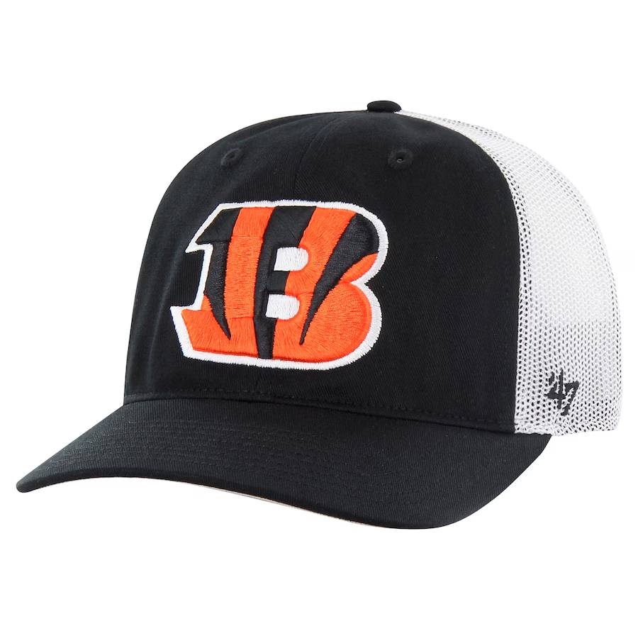 Cincinnati Bengals Jerseys Shop – men8217s 821747 blackwhite cincinnati bengals team unstructured trucker adjustable hat Collection for True Fans